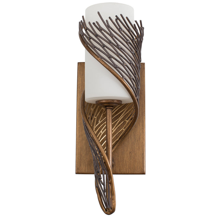 Varaluz 240K01RHO One Light Wall Sconce, Hammered Ore