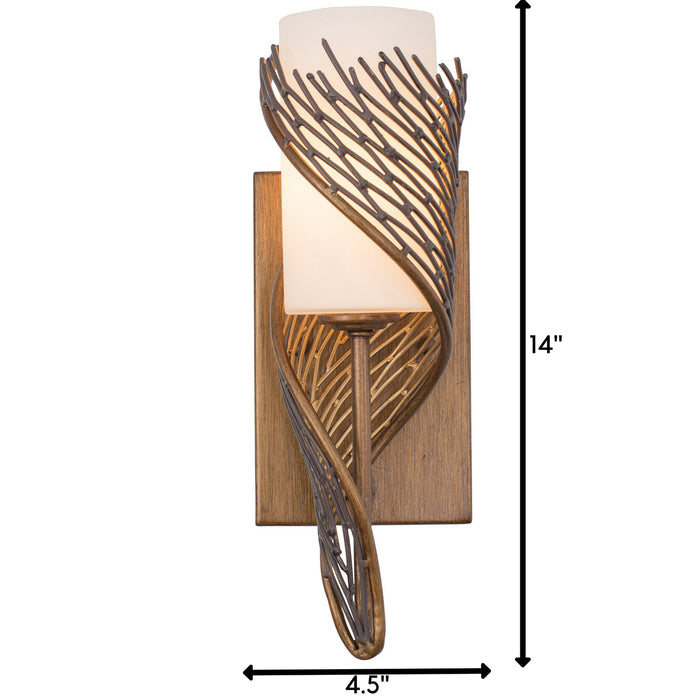 Varaluz 240K01RHO One Light Wall Sconce, Hammered Ore