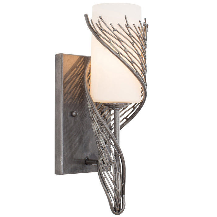 Varaluz 240K01RSL One Light Wall Sconce, Steel
