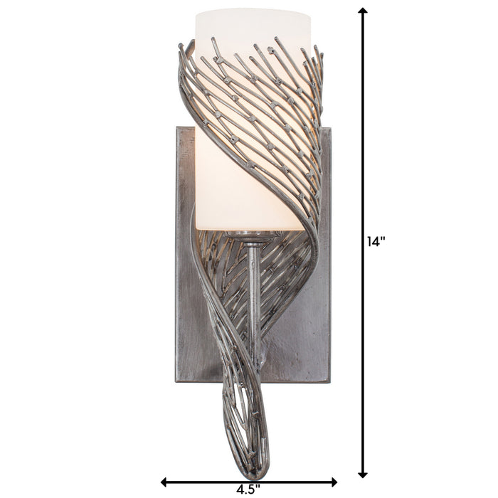 Varaluz 240K01RSL One Light Wall Sconce, Steel