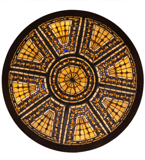 Meyda Tiffany 181416 Four Light Flushmount, Mahogany Bronze
