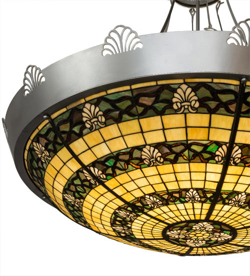 Meyda Tiffany 183016 Eight Light Inverted Pendant, Nickel