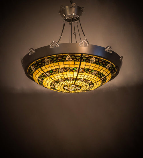 Meyda Tiffany 183016 Eight Light Inverted Pendant, Nickel