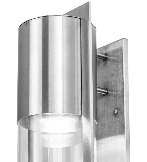 Meyda Tiffany 188838 One Light Wall Sconce, Brushed Stainless Steel