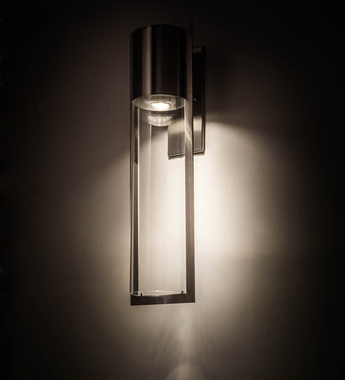 Meyda Tiffany 188838 One Light Wall Sconce, Brushed Stainless Steel