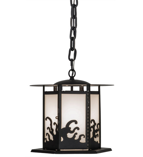 Meyda Tiffany 155493 One Light Pendant, Black Metal