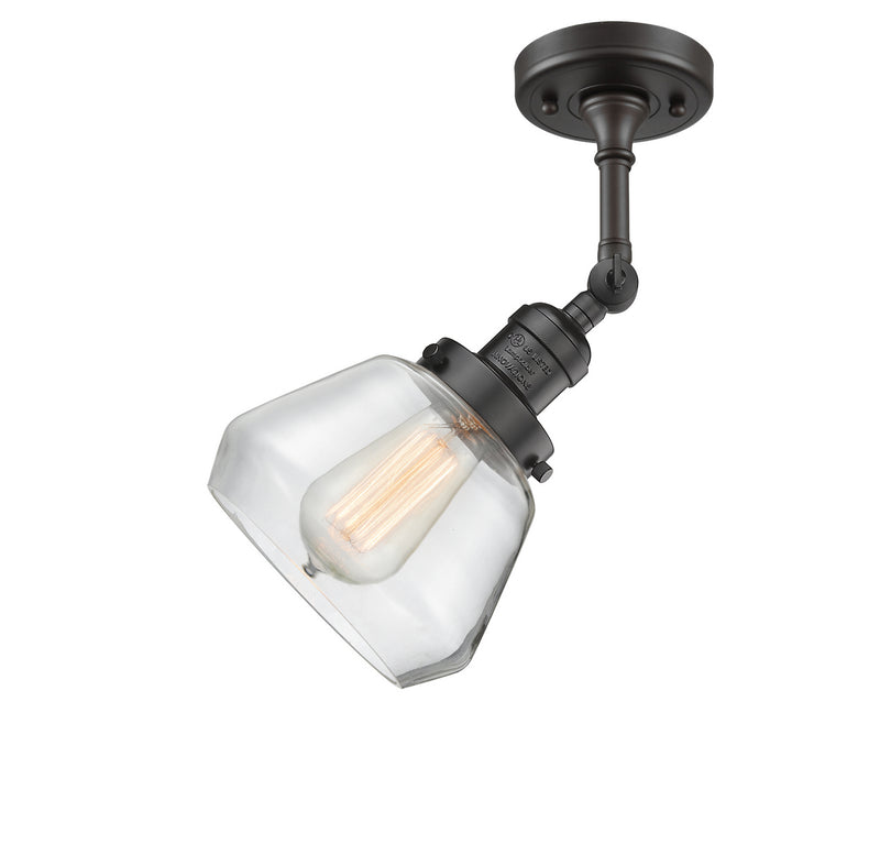 Innovations 201F-OB-G172 One Light Semi-Flush Mount, Oil Rubbed Bronze