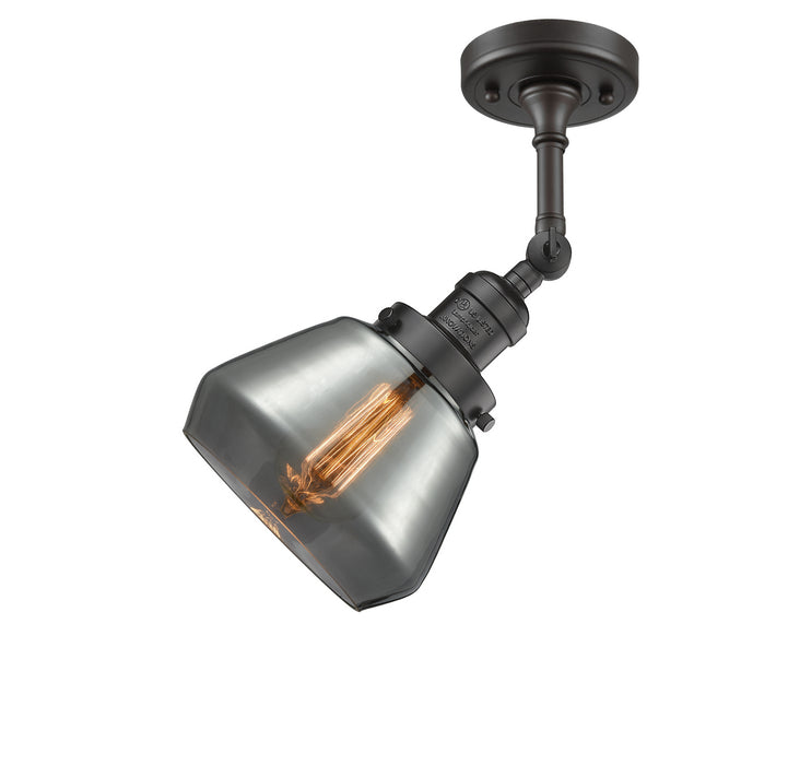 Innovations 201F-OB-G173 One Light Semi-Flush Mount, Oil Rubbed Bronze