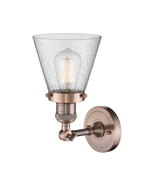 Innovations 203-AC-G64 One Light Wall Sconce, Antique Copper