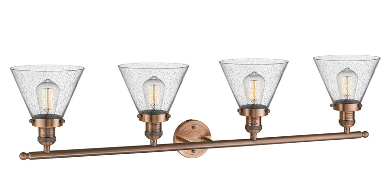 Innovations 215-AC-G44 Four Light Bath Vanity, Antique Copper