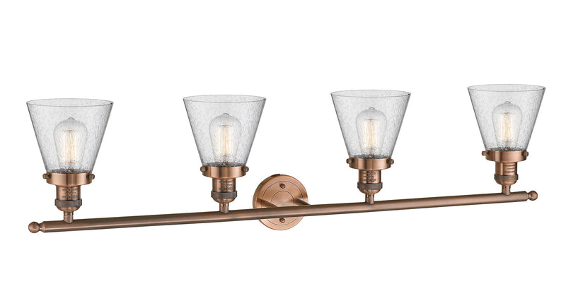 Innovations 215-AC-G64 Four Light Bath Vanity, Antique Copper