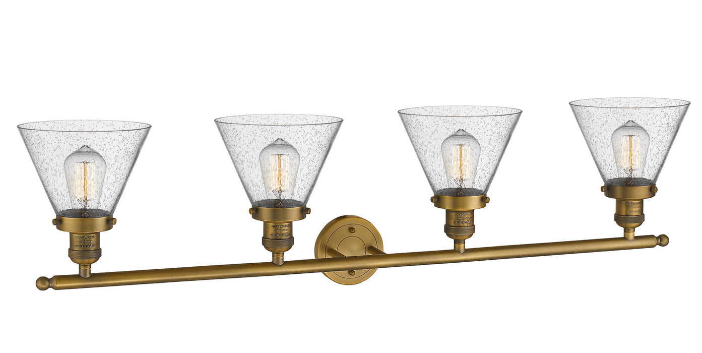 Innovations 215-BB-G44 Four Light Bath Vanity, Brushed Brass