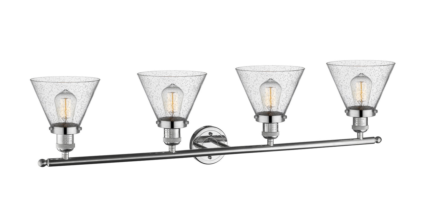 Innovations 215-PN-G44 Four Light Bath Vanity, Polished Nickel