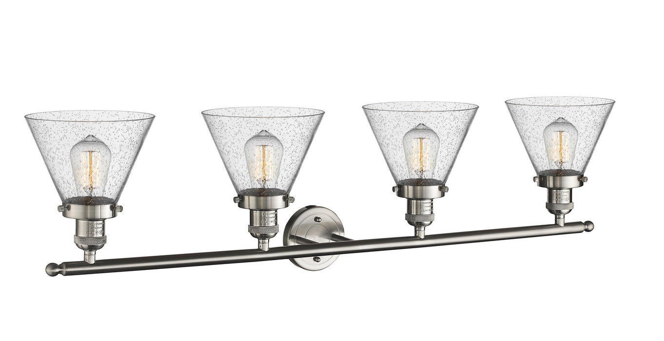 Innovations 215-SN-G44 Four Light Bath Vanity, Brushed Satin Nickel