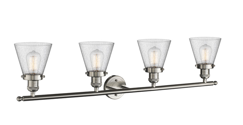Innovations 215-SN-G64 Four Light Bath Vanity, Brushed Satin Nickel