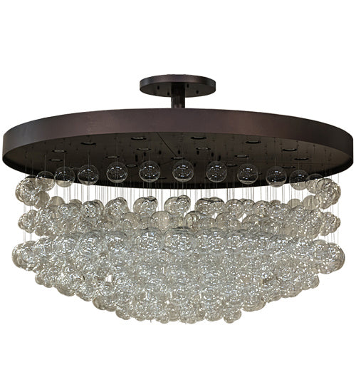 Meyda Tiffany 163979 22 Light Semi-Flushmount, Mahogany Bronze