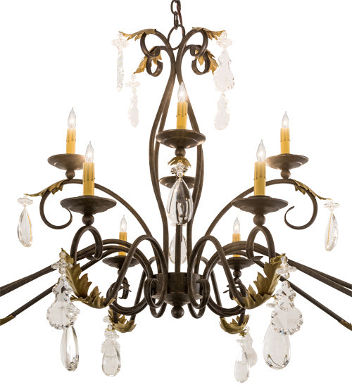 Meyda Tiffany 187263 14 Light Chandelier, Golden Bronze