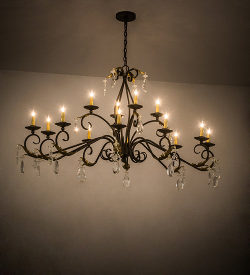 Meyda Tiffany 187263 14 Light Chandelier, Golden Bronze