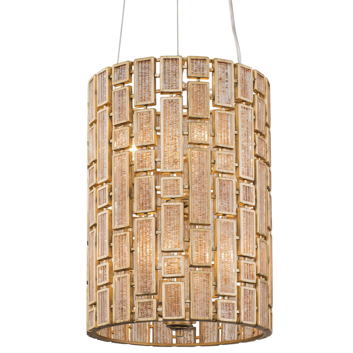 Varaluz 255F06HG Six Light Foyer Pendant, Havana Gold