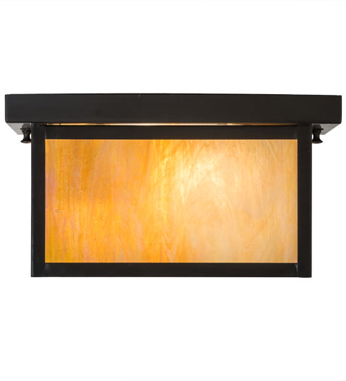 Meyda Tiffany 4782 Two Light Flushmount, Craftsman Brown