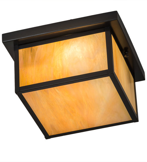Meyda Tiffany 4782 Two Light Flushmount, Craftsman Brown