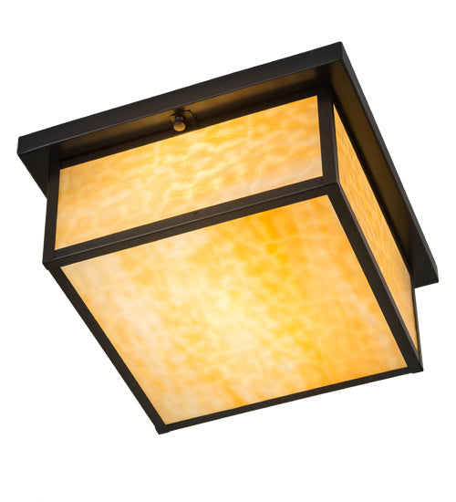 Meyda Tiffany 4818 Two Light Flushmount, Craftsman Brown