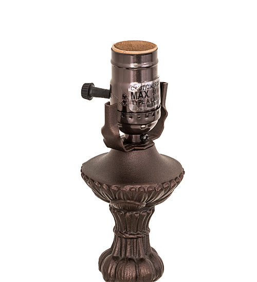 Meyda Tiffany 158934 One Light Table Base, Mahogany Bronze