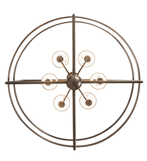 Meyda Tiffany 175746 Six Light Pendant, Bronze Metallic