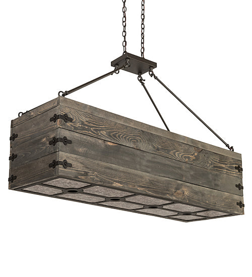 Meyda Tiffany 188631 12 Light Oblong Pendant, Oil Rubbed Bronze