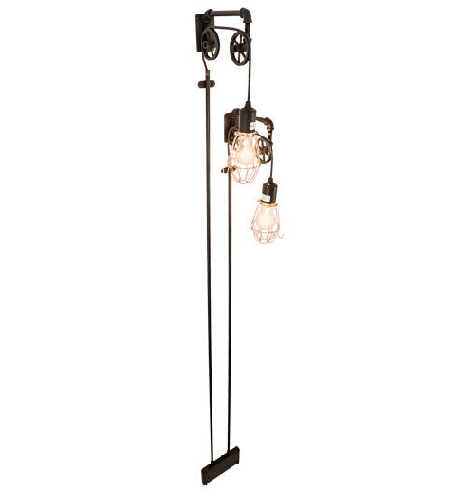 Meyda Tiffany 189156 Two Light Wall Sconce, Industrial Steel