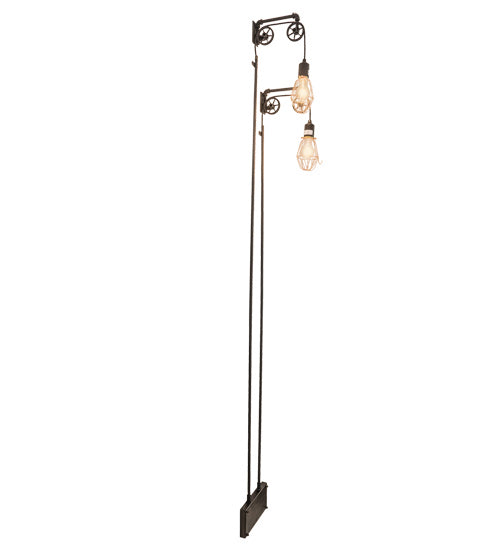 Meyda Tiffany 189156 Two Light Wall Sconce, Industrial Steel