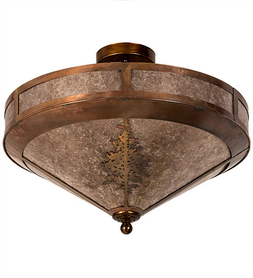 Meyda Tiffany 190288 Four Light Flushmount, Vintage Copper