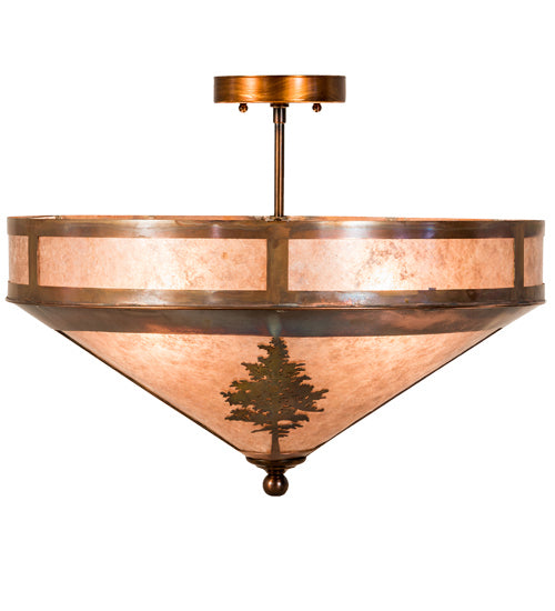Meyda Tiffany 190288 Four Light Flushmount, Vintage Copper