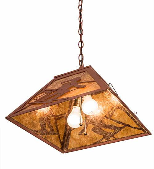 Meyda Tiffany 190326 Two Light Pendant, Rust