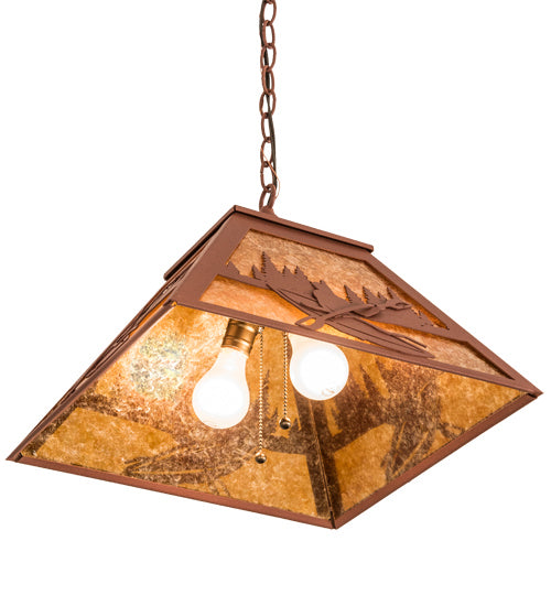 Meyda Tiffany 190327 Two Light Pendant, Rust