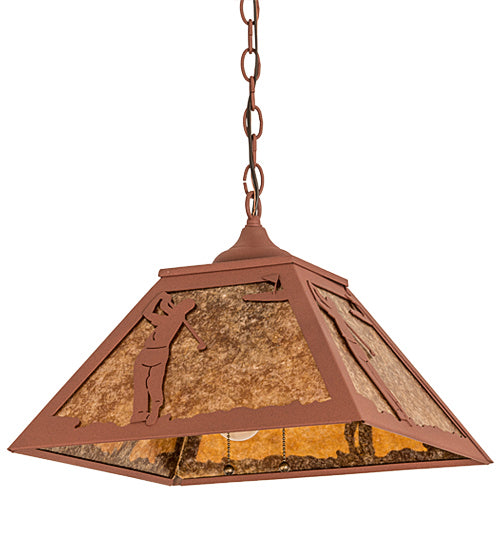 Meyda Tiffany 190328 Two Light Pendant, Rust