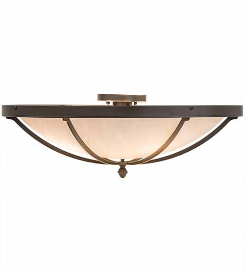 Meyda Tiffany 190613 Four Light Flushmount, Timeless Bronze