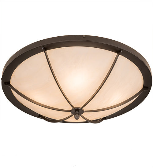 Meyda Tiffany 190613 Four Light Flushmount, Timeless Bronze