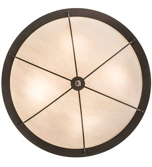 Meyda Tiffany 190613 Four Light Flushmount, Timeless Bronze