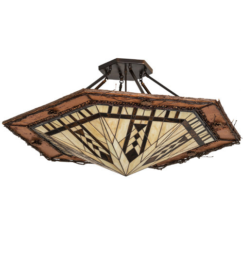 Meyda Tiffany 191544 Six Light Flushmount, Vintage Copper