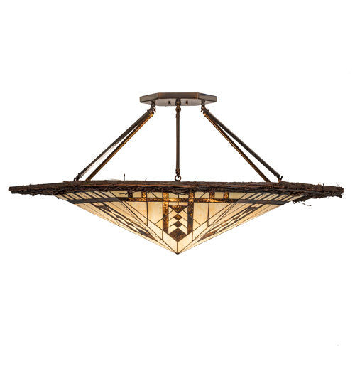 Meyda Tiffany 191544 Six Light Flushmount, Vintage Copper