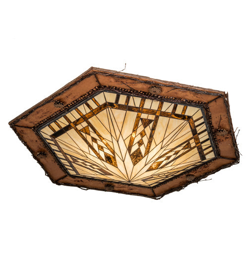 Meyda Tiffany 191544 Six Light Flushmount, Vintage Copper