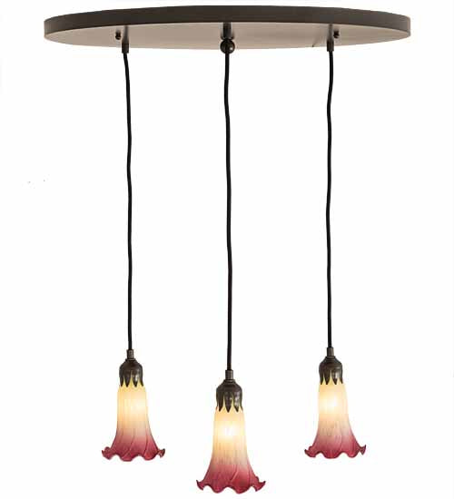 Meyda Tiffany 192383 Three Light Pendant, Timeless Bronze