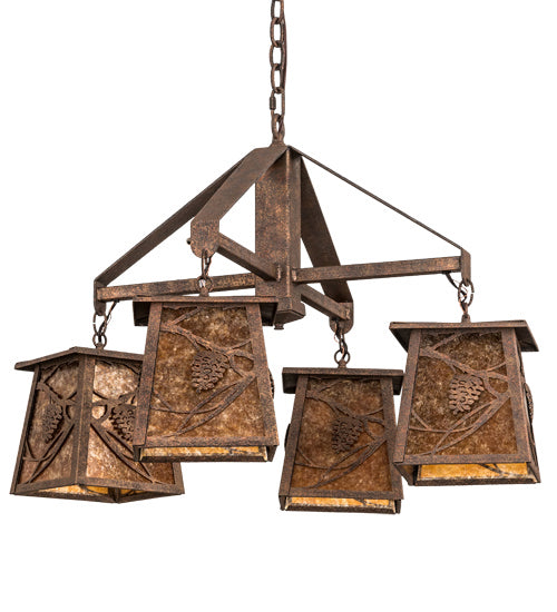 Meyda Tiffany 192455 Four Light Chandelier, Rococco