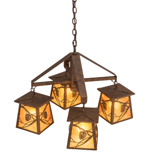 Meyda Tiffany 192455 Four Light Chandelier, Rococco