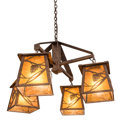 Meyda Tiffany 192455 Four Light Chandelier, Rococco