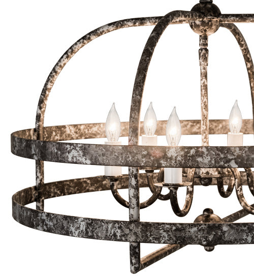 Meyda Tiffany 192658 Six Light Pendant, Graphite Pewter