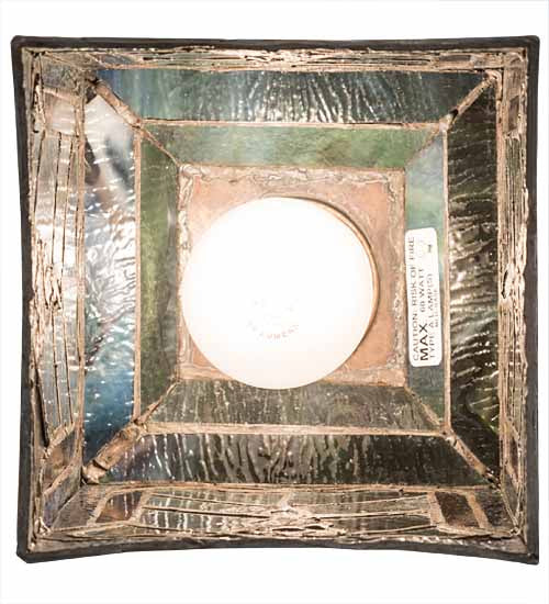 Meyda Tiffany 192693 One Light Flushmount, Craftsman Brown