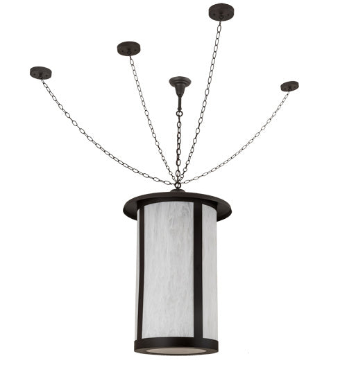 Meyda Tiffany 193109 Four Light Pendant, Exterior Oil Rubbed Bronze