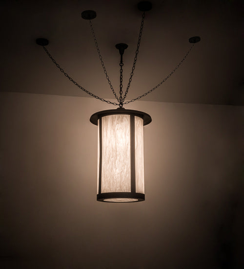 Meyda Tiffany 193109 Four Light Pendant, Exterior Oil Rubbed Bronze